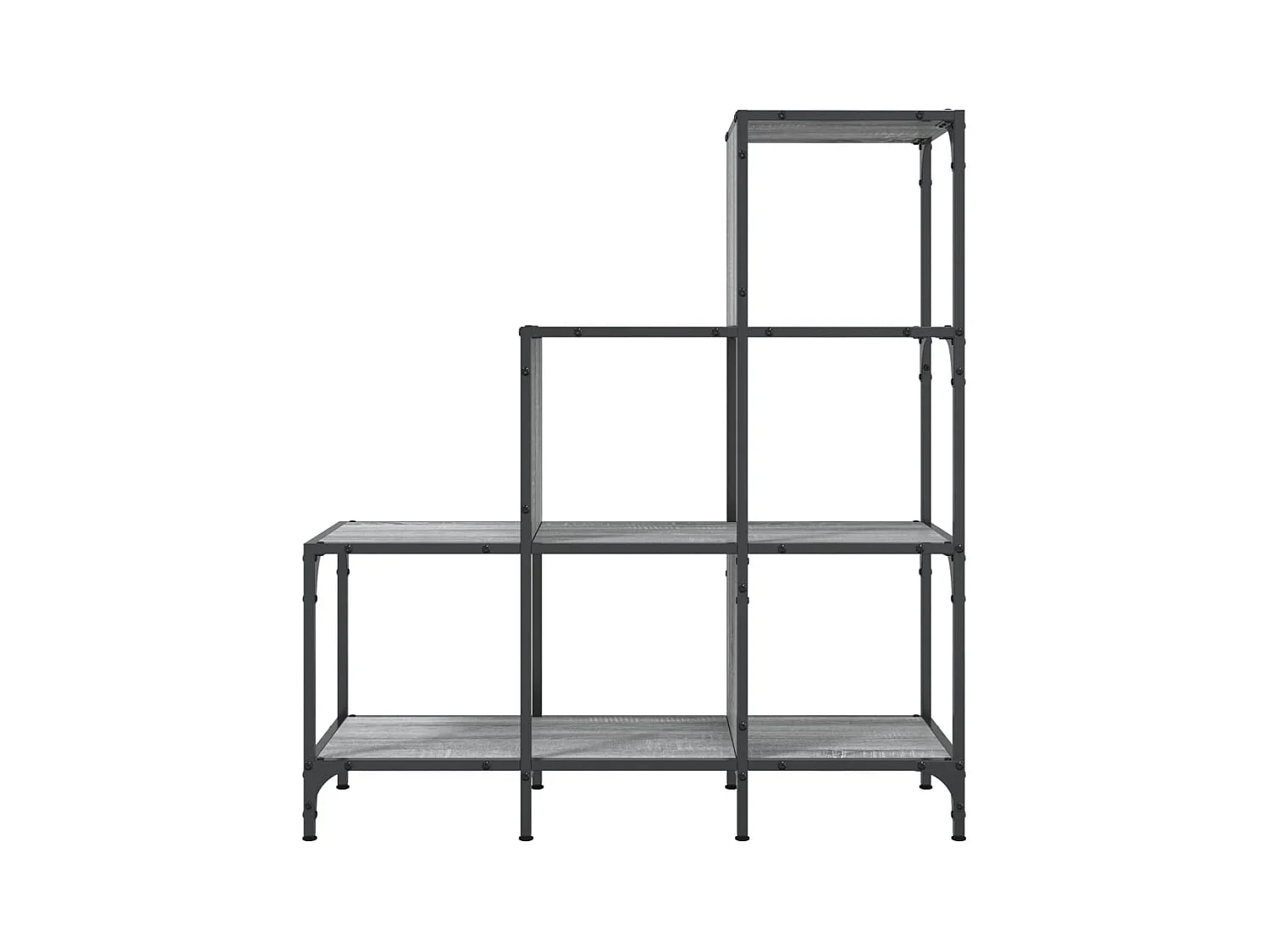 Bibliothèque | Etagère de rangement | Meuble de rangement sonoma gris 92x30x102 cm bois ingénierie et métal