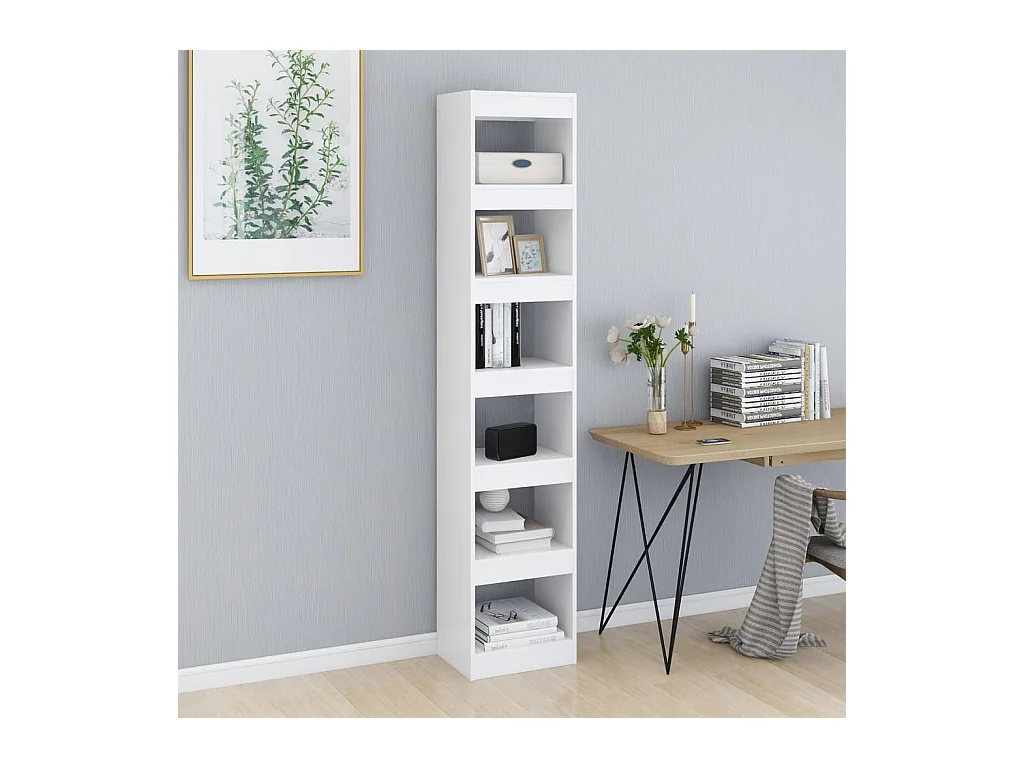 Bibliothèque | Etagère de rangement | Meuble de rangement Blanc 40x30x198 cm