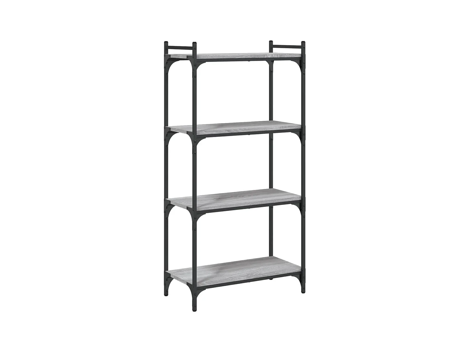 Bibliothèque | Etagère de rangement | Meuble de rangement à 4 niveaux sonoma gris 60x30x120 cm