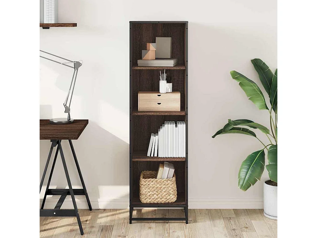 Libreria | Scaffale | Mobile di stoccaggio Rovere Marrone 40x35x139 cm in Legno Multistrato