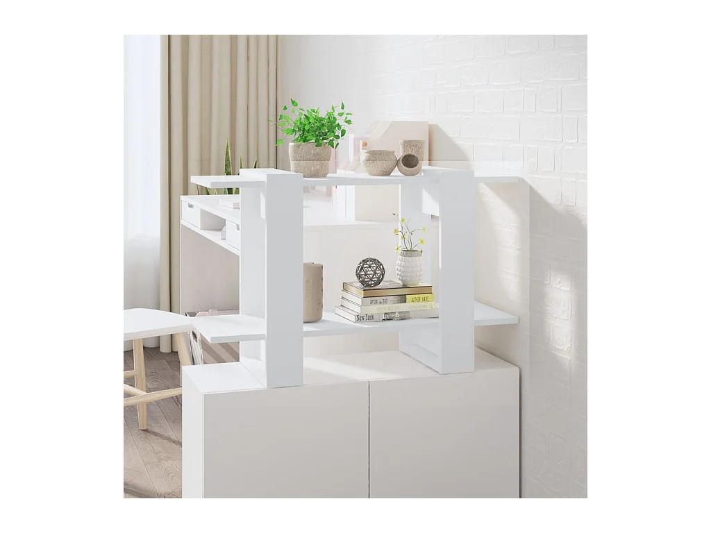 Libreria | Scaffale | Mobile di stoccaggio Divisorio Bianco 80x30x51 cm