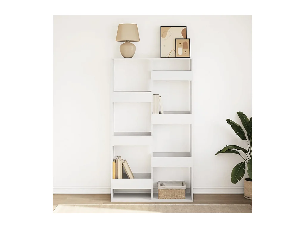 Bibliothèque | Etagère de rangement | Meuble de rangement blanc 100x33x175 cm bois d'ingénierie
