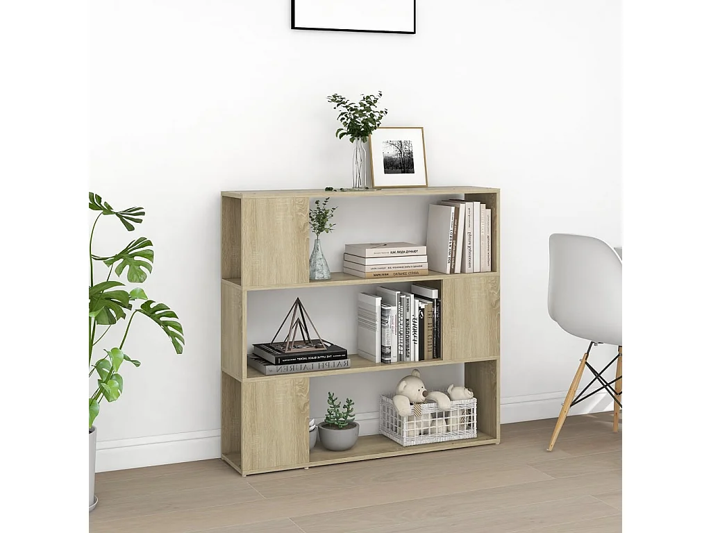 Libreria | Scaffale | Mobile di stoccaggio Divisorio Rovere Sonoma 100x24x94 cm