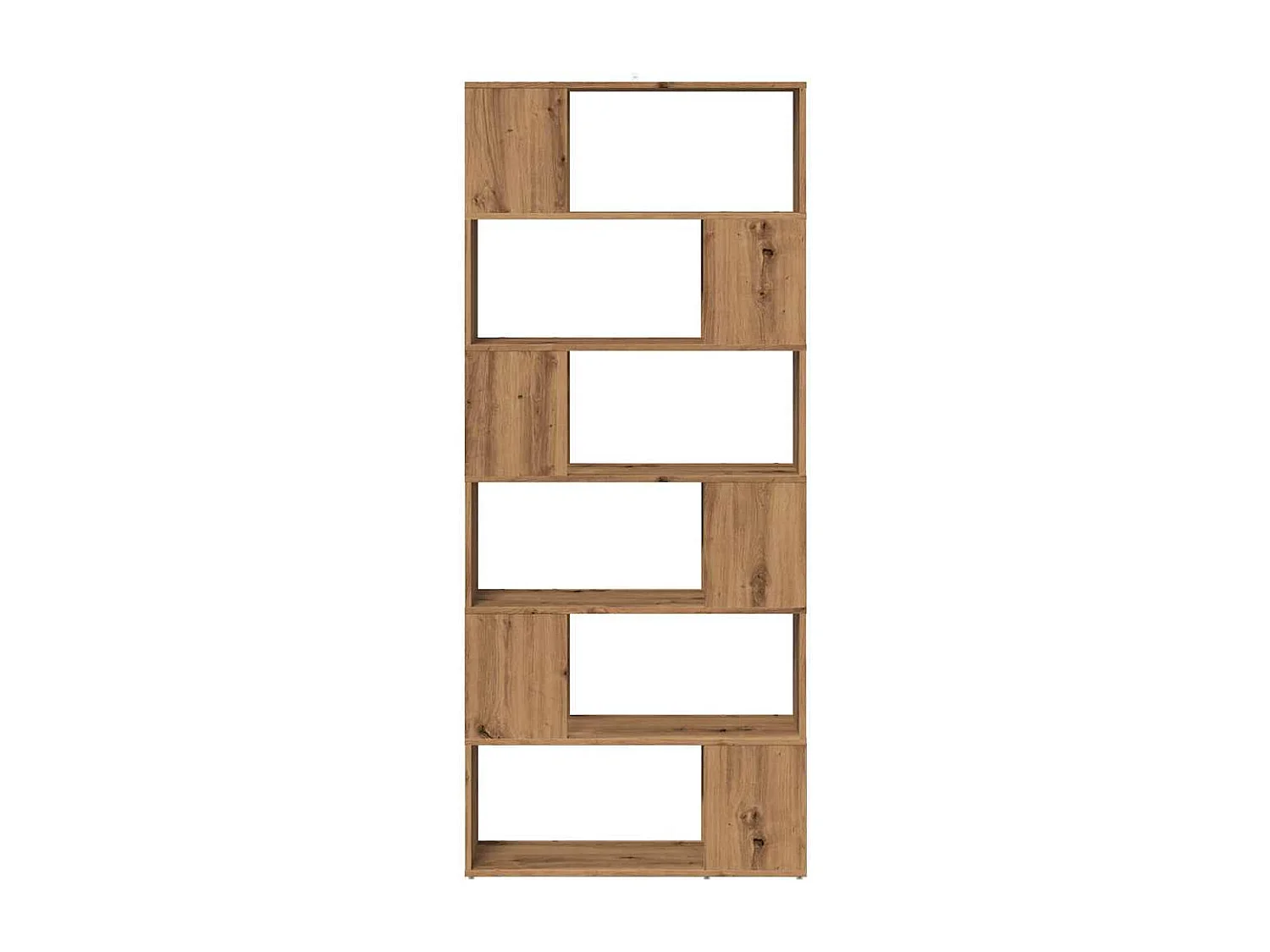 Bibliothèque | Etagère de rangement | Meuble de rangement chêne artisanal 80x24x186 cm