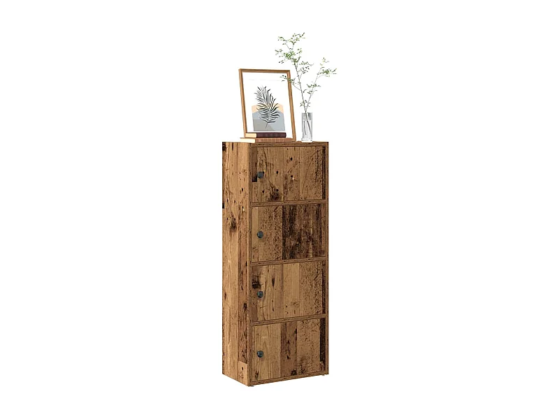 Bibliothèque | Etagère de rangement | Meuble de rangement vieux bois 40x24x102 cm bois d'ingénierie