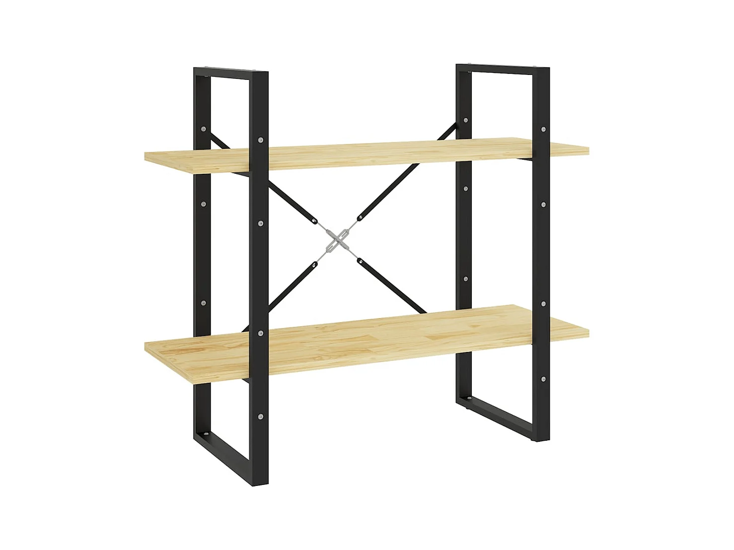 Bibliothèque | Etagère de rangement | Meuble de rangement à 2 niveaux 80x30x70 cm Bois de pin massif