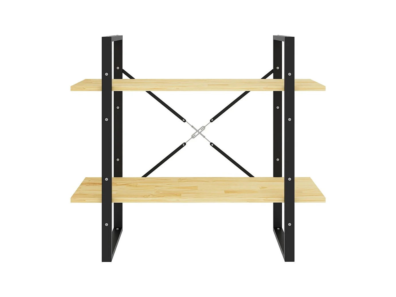 Bibliothèque | Etagère de rangement | Meuble de rangement à 2 niveaux 80x30x70 cm Bois de pin massif