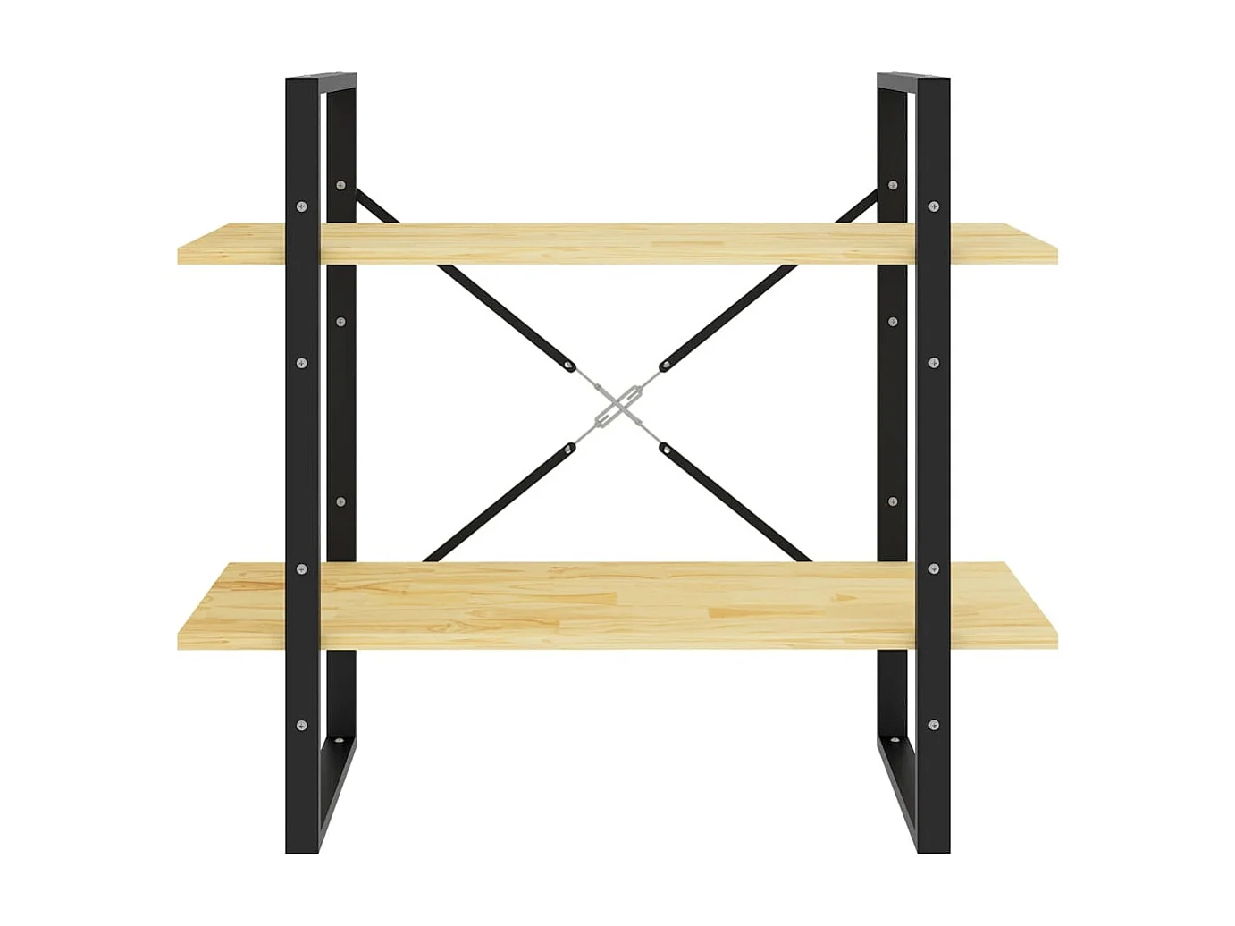 Libreria | Scaffale | Mobile di stoccaggio a 2 Ripiani 80x30x70 cm in Legno Massello di Pino