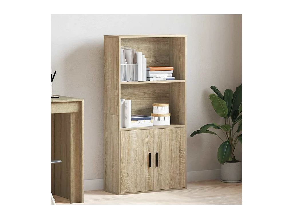 Bibliothèque | Etagère de rangement | Meuble de rangement chêne sonoma 60x24x120 cm bois d'ingénierie