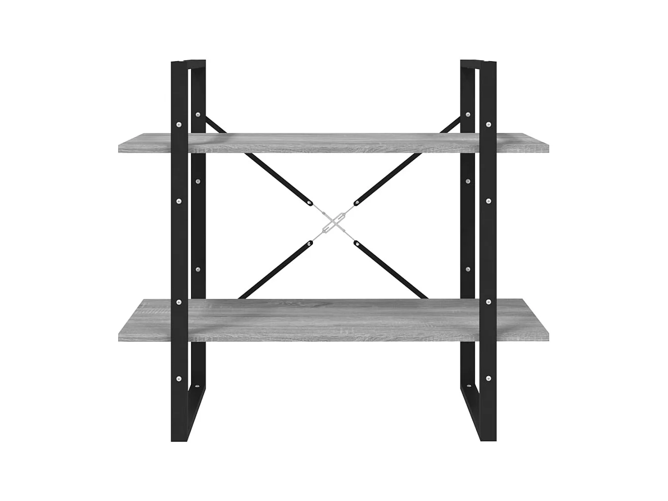 Bibliothèque | Etagère de rangement | Meuble de rangement 2 niveaux Sonoma gris 80x30x70cm Bois d'ingénierie