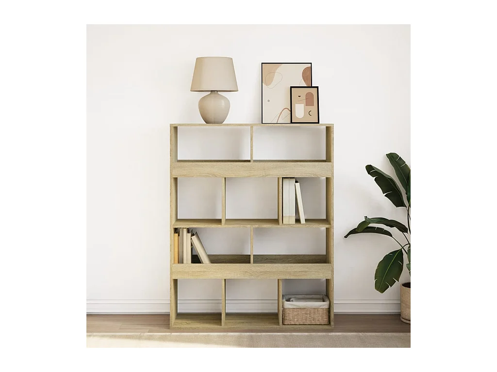 Bibliothèque | Etagère de rangement | Meuble de rangement chêne sonoma 100x33x125,5 cm bois d'ingénierie