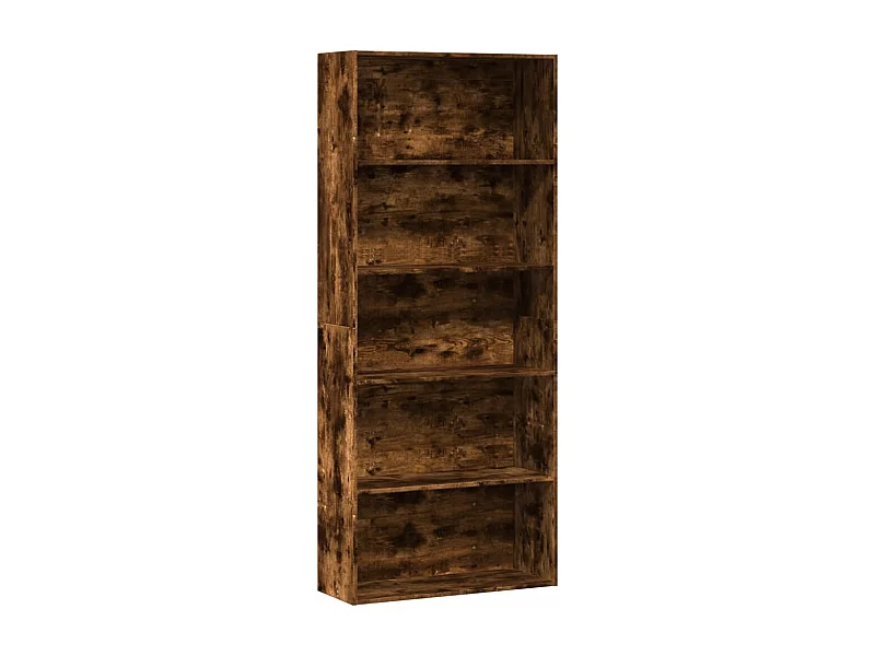 Bibliothèque | Etagère de rangement | Meuble de rangement chêne fumé 80x30x189 cm bois d'ingénierie