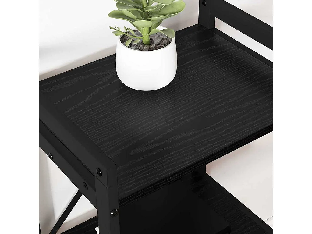 Libreria | Scaffale | Mobile di stoccaggio Rovere nero 40 x 30 x 48.5 cm Legno multistrato