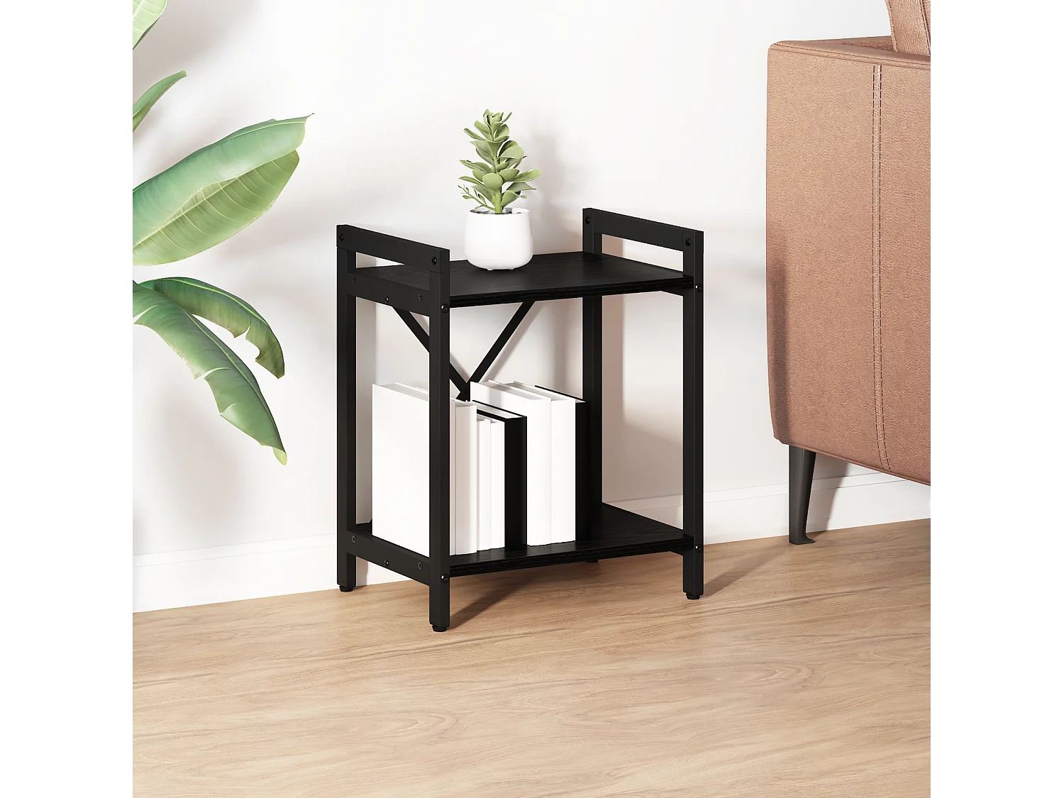Bibliothèque | Etagère de rangement | Meuble de rangement Chêne noir 40 x 30 x 48.5 cm Bois d'ingénierie