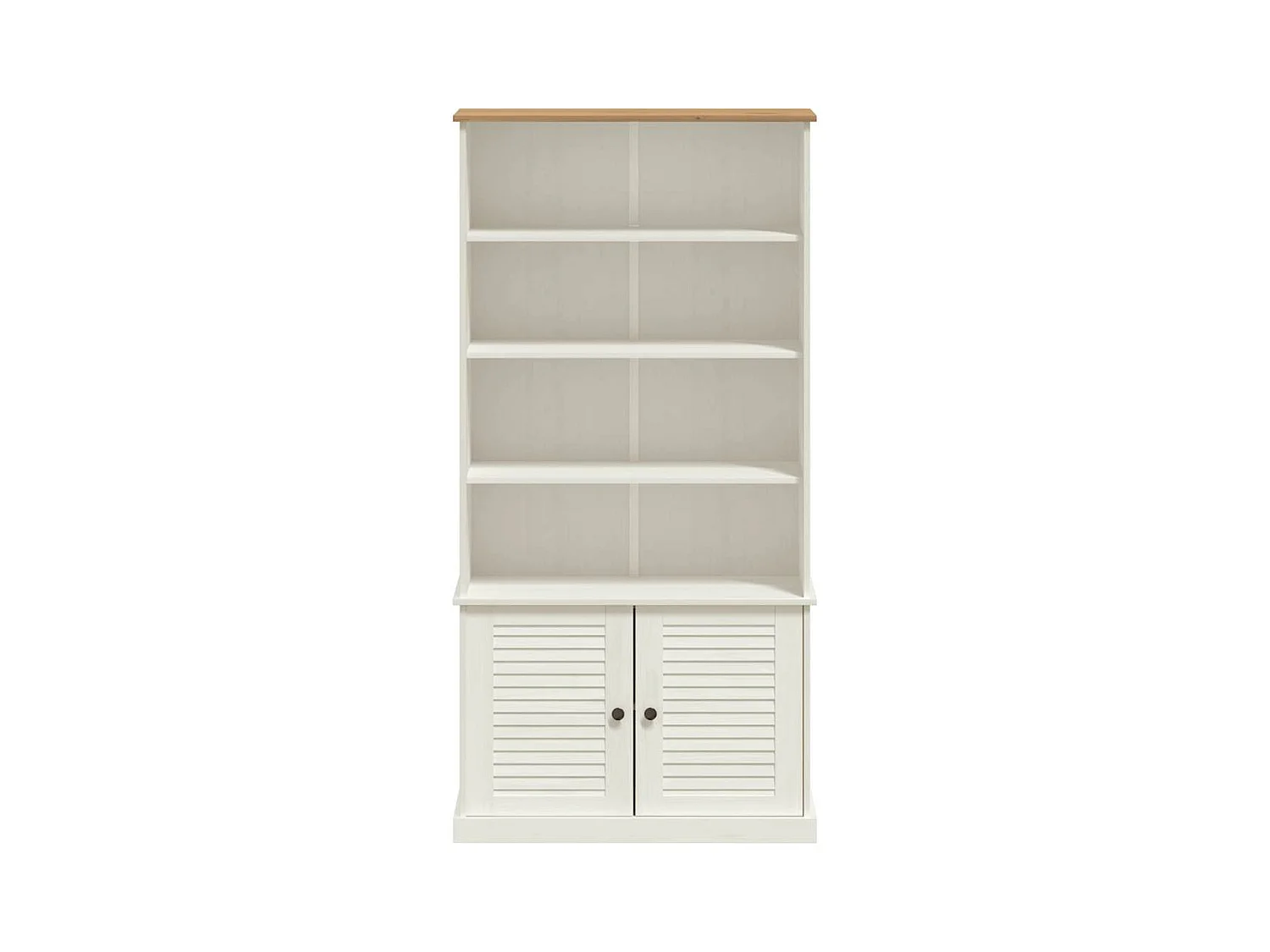 Bibliothèque | Etagère de rangement | Meuble de rangement VIGO blanc 85x35x170 cm bois massif de pin