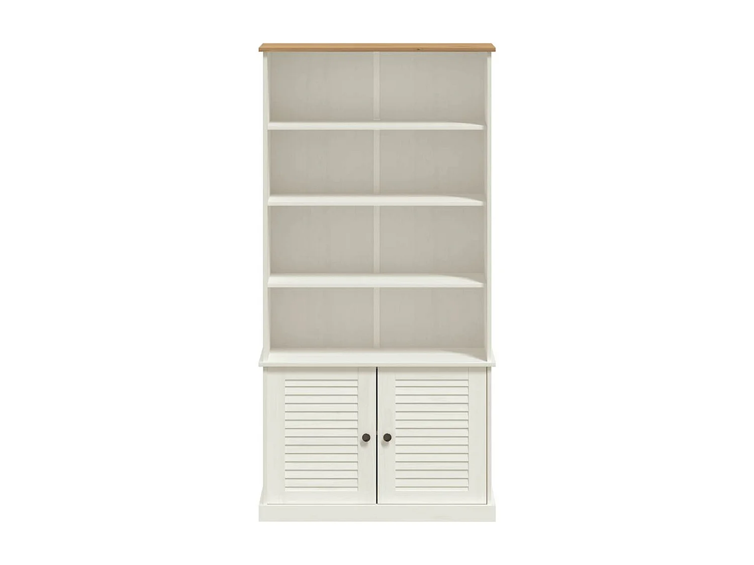 Bibliothèque | Etagère de rangement | Meuble de rangement VIGO blanc 85x35x170 cm bois massif de pin