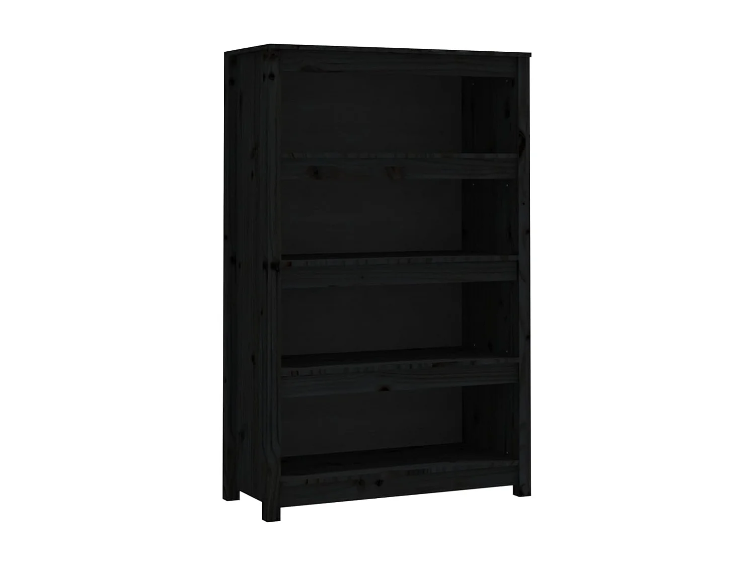 Bibliothèque | Etagère de rangement | Meuble de rangement Noir 80x35x126 cm Bois de pin massif