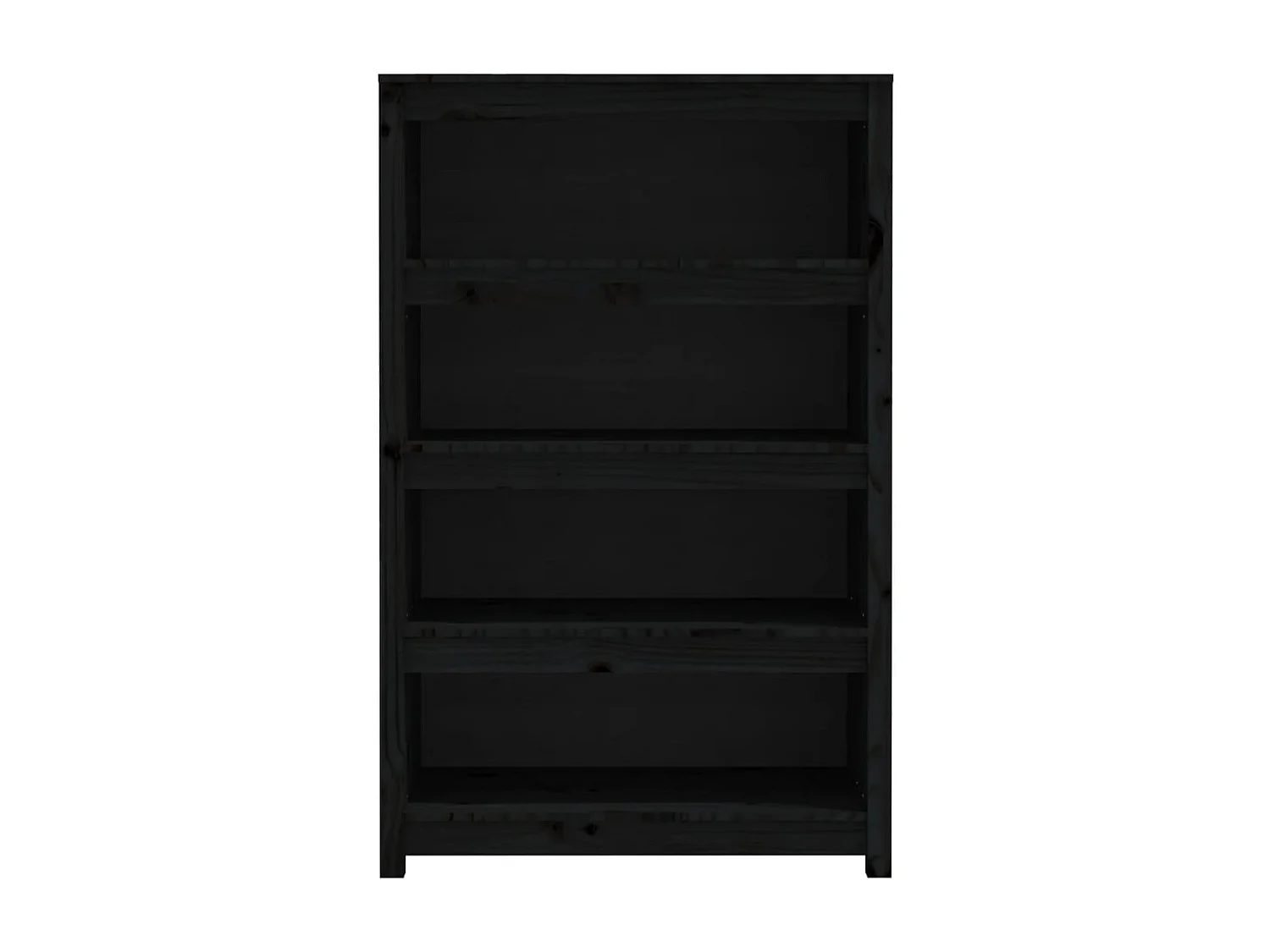 Bibliothèque | Etagère de rangement | Meuble de rangement Noir 80x35x126 cm Bois de pin massif