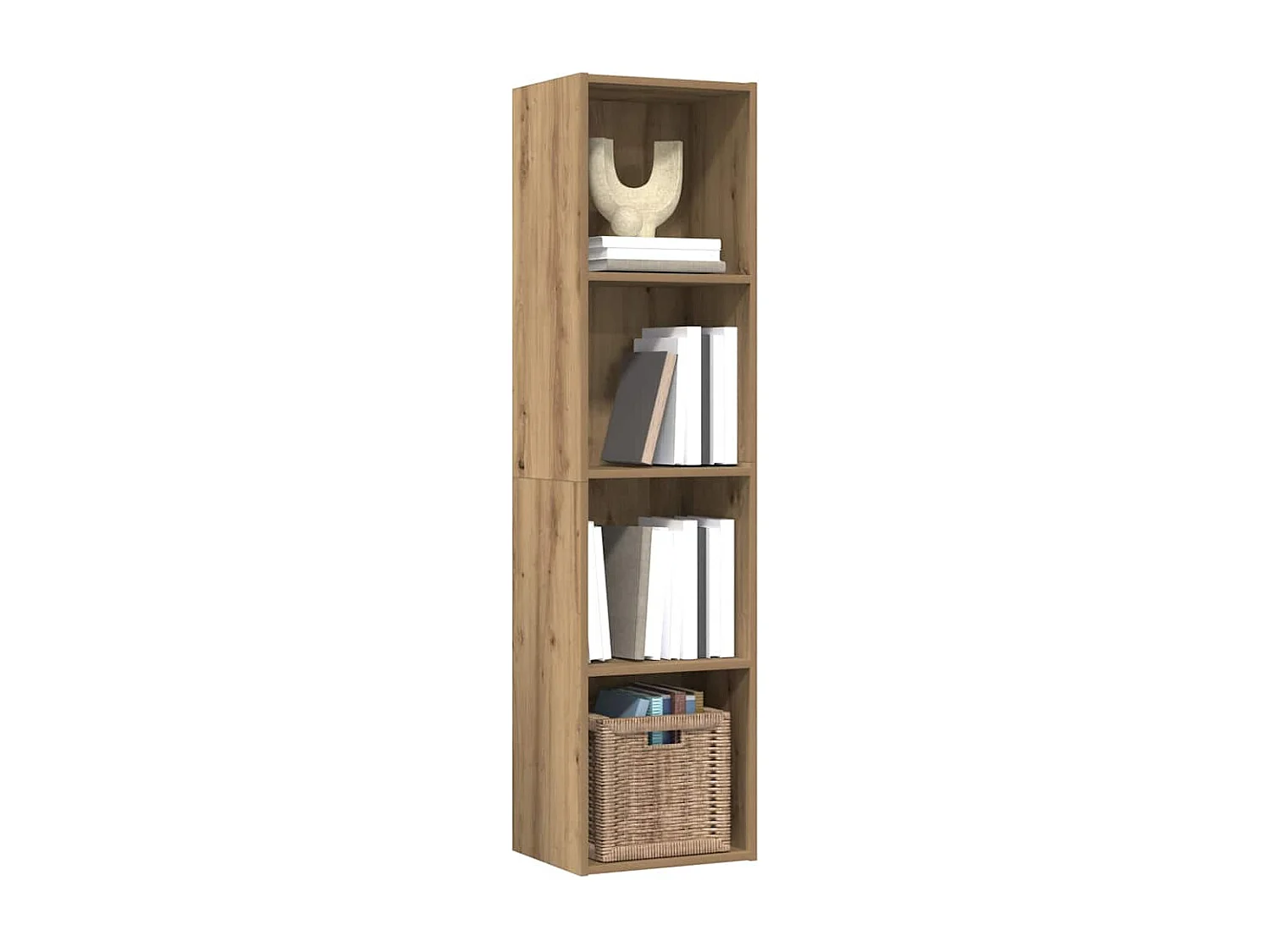 Libreria | Scaffale | Mobile di stoccaggio Mobile TV Rovere Artigianale 36x30x143 cm Truciolato
