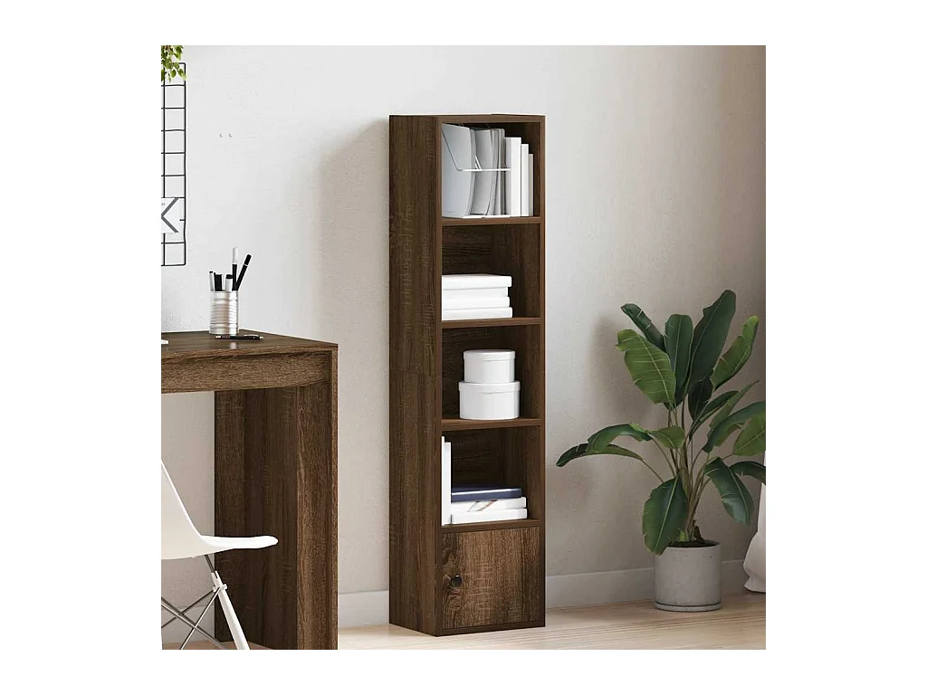 Bibliothèque | Etagère de rangement | Meuble de rangement chêne marron 31x24x127 cm bois d'ingénierie