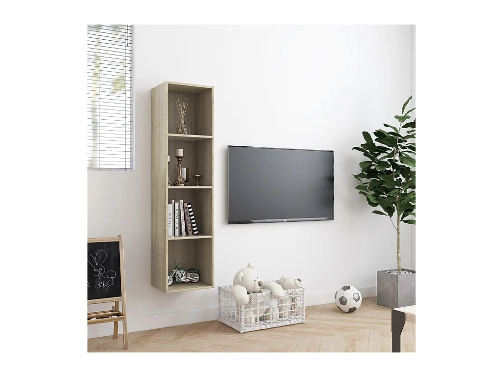 Libreria | Scaffale | Mobile di stoccaggio Mobile TV Rovere Sonoma 143x30x36 cm