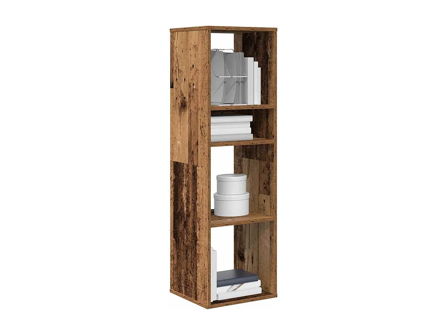 Bibliothèque | Etagère de rangement | Meuble de rangement vieux bois 34x31x112 cm bois d'ingénierie