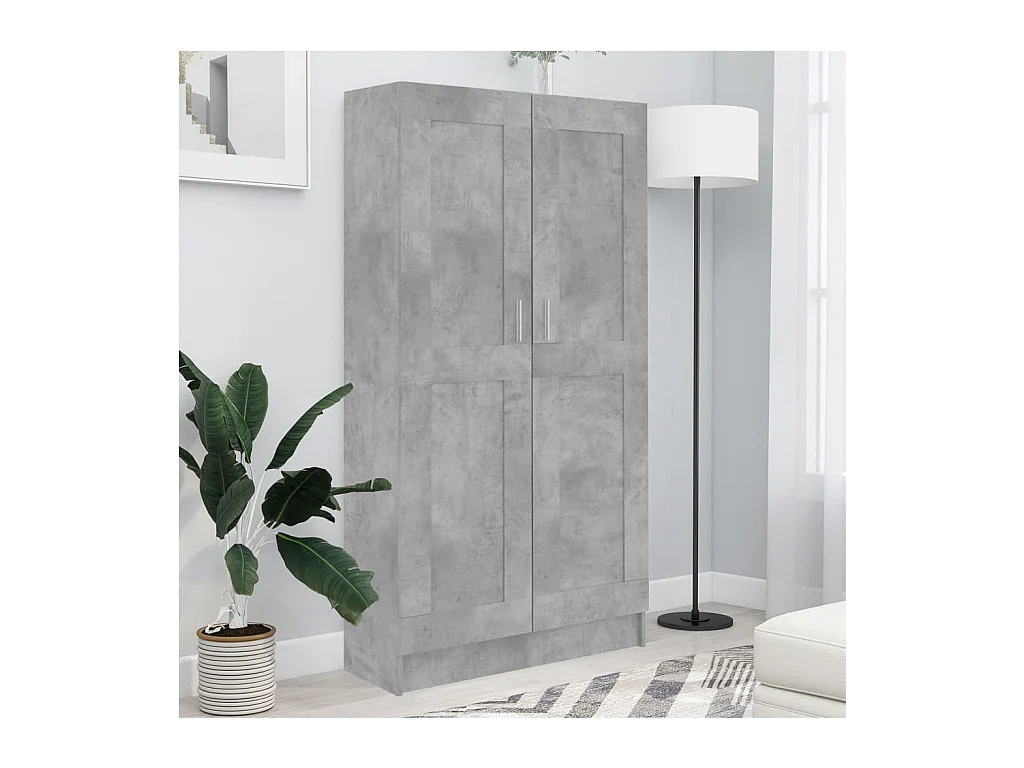 Bibliothèque | Etagère de rangement | Meuble de rangement Gris béton 82,5x30,5x150 cm Bois d’ingénierie