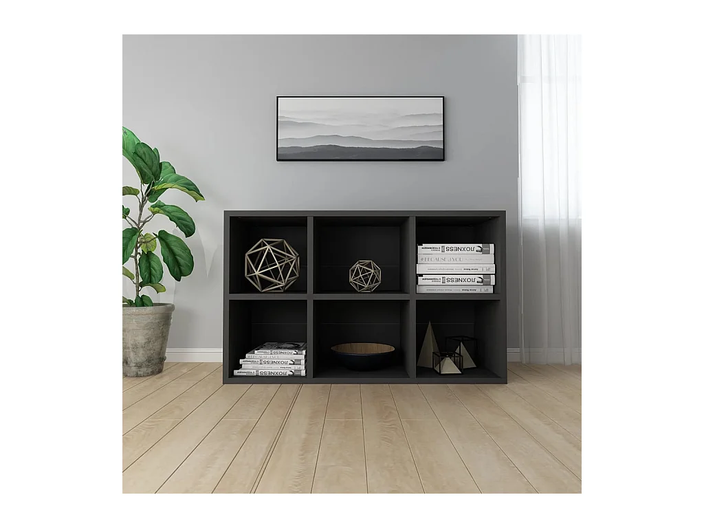 Libreria | Scaffale | Mobile di stoccaggio Credenza Nera 66x30x98 cm in Legno Multistrato