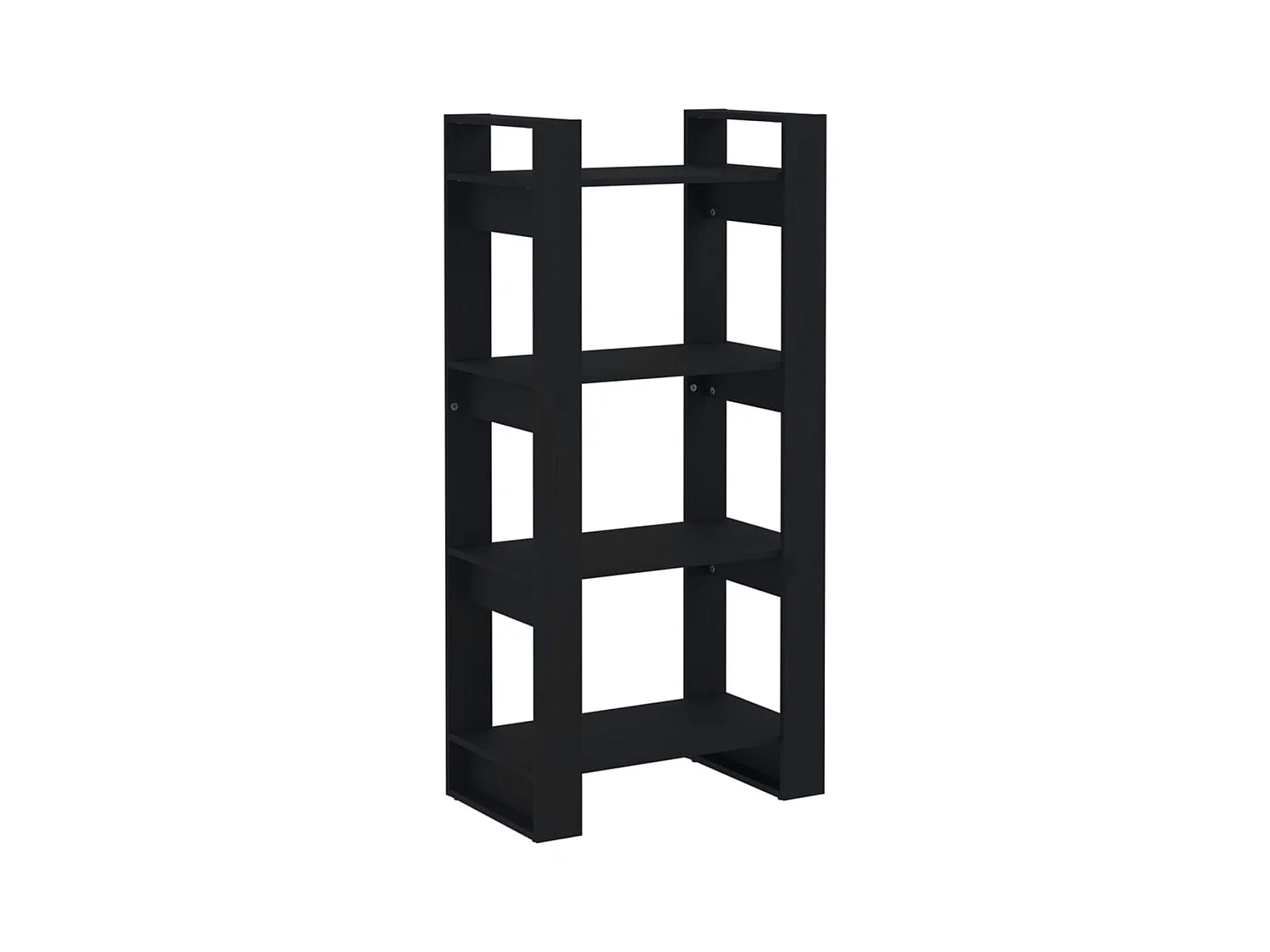 Bibliothèque | Etagère de rangement | Meuble de rangement Noir 60x35x125 cm Bois massif
