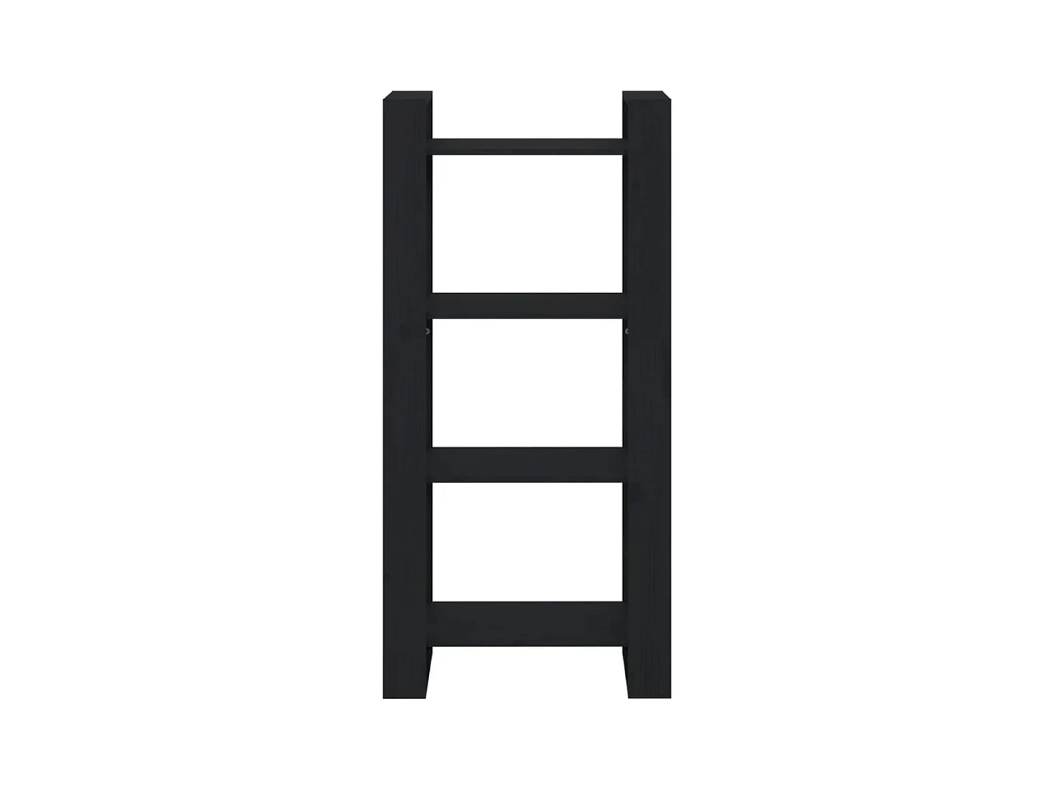 Bibliothèque | Etagère de rangement | Meuble de rangement Noir 60x35x125 cm Bois massif