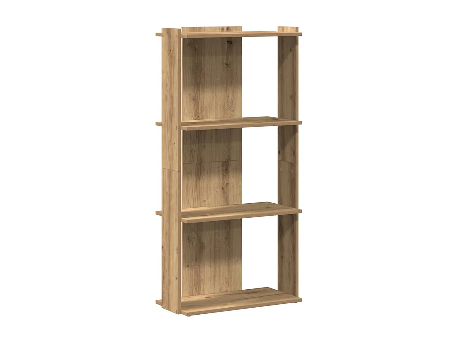 Libreria | Scaffale | Mobile di stoccaggio a 3 Ripiani Rovere Artigianale 60x30x120 cm Truciolato