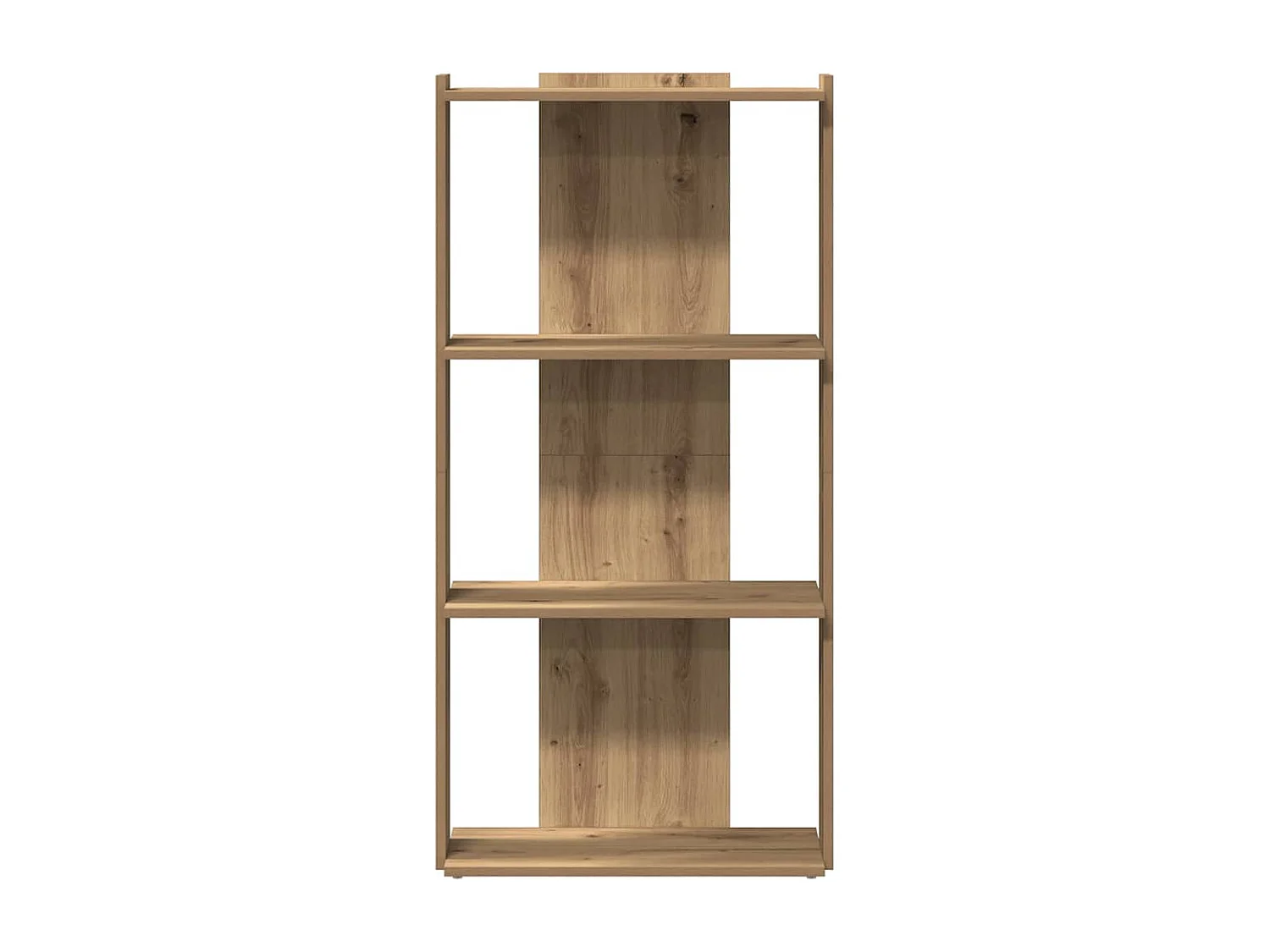 Libreria | Scaffale | Mobile di stoccaggio a 3 Ripiani Rovere Artigianale 60x30x120 cm Truciolato