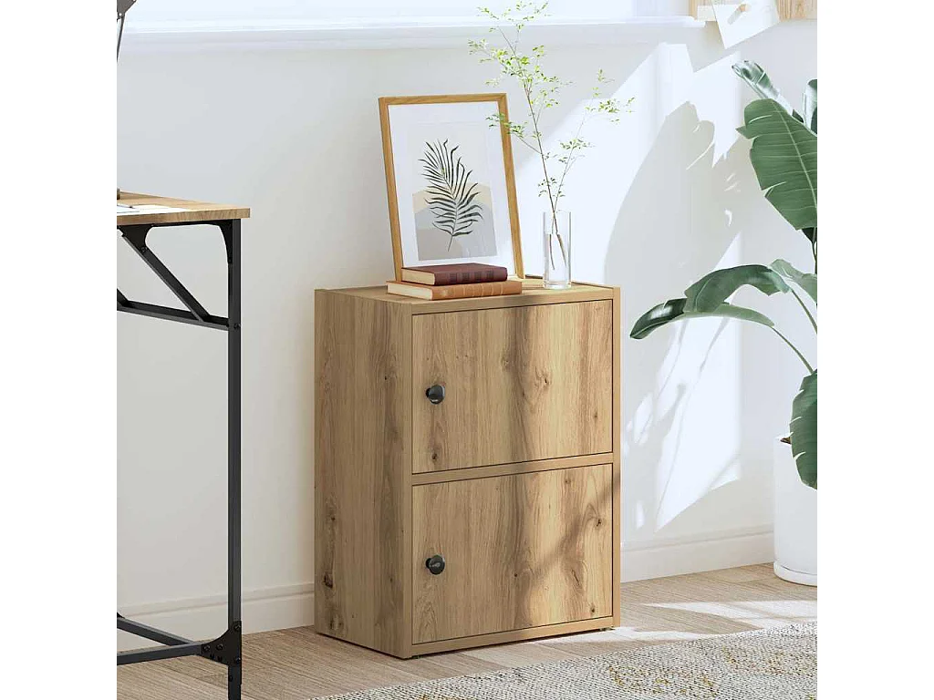 Bibliothèque | Etagère de rangement | Meuble de rangement chêne artisanal 40x24x52 cm bois d'ingénierie