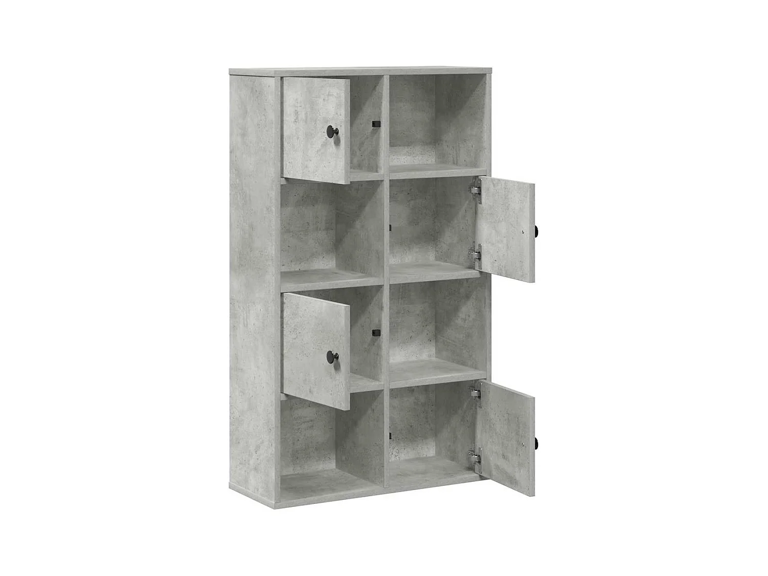 Bibliothèque | Etagère de rangement | Meuble de rangement gris béton 60x24x101,5 cm bois d'ingénierie