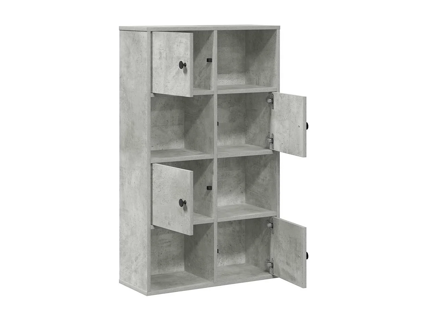 Bibliothèque | Etagère de rangement | Meuble de rangement gris béton 60x24x101,5 cm bois d'ingénierie