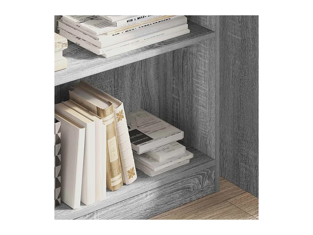 Bibliothèque | Etagère de rangement | Meuble de rangement sonoma gris 80x24x109 cm bois d'ingénierie