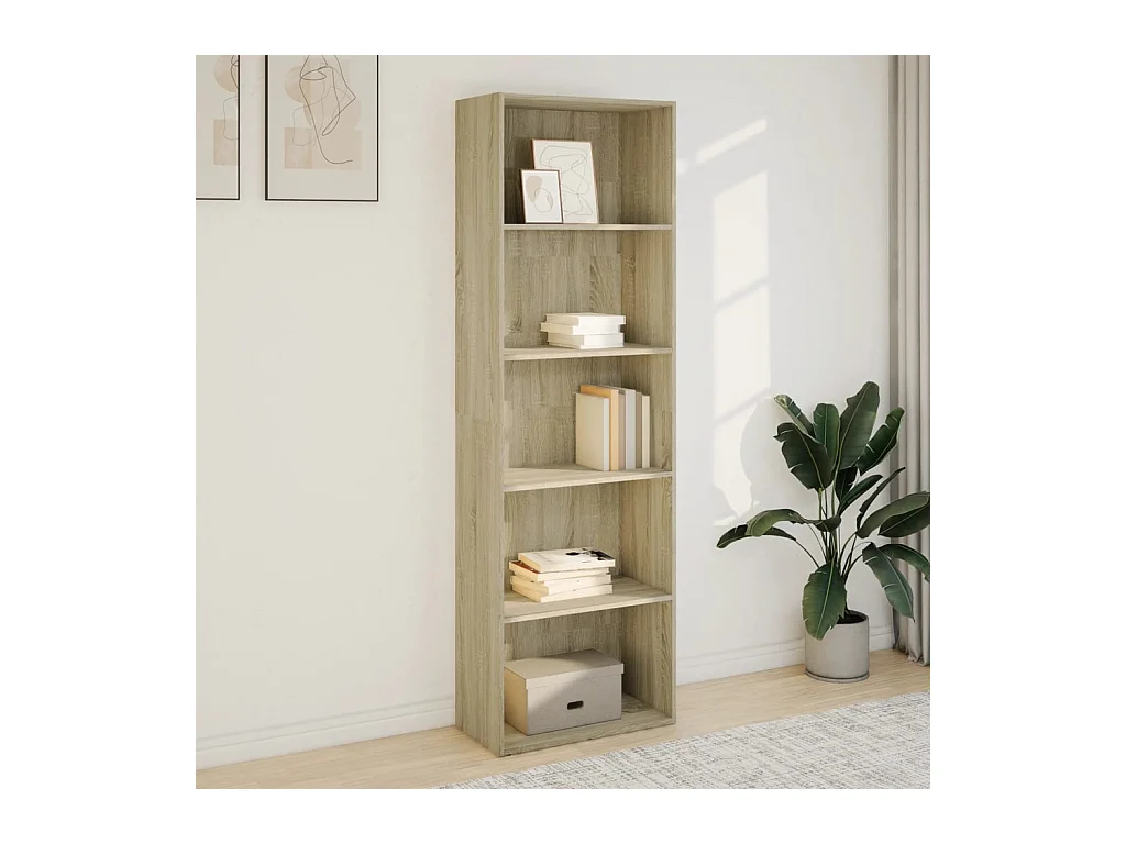 Libreria | Scaffale | Mobile di stoccaggio Rovere Sonoma 60x30x189 cm in Legno Multistrato