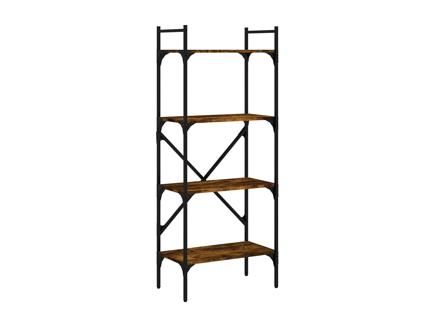 Libreria | Scaffale | Mobile di stoccaggio Rovere Fumo 4 Ripiani 56x31,5x138,5 cm Multistrato