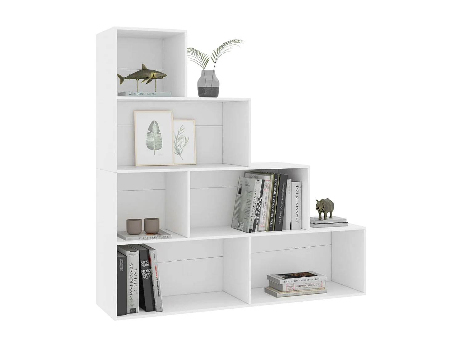 Bibliothèque | Etagère de rangement | Meuble de rangement Blanc 155x24x160 cm Bois d'ingénierie