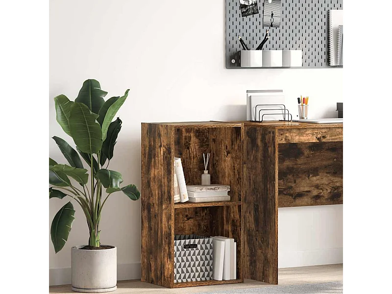 Bibliothèque | Etagère de rangement | Meuble de rangement chêne fumé 40x30x77 cm bois d'ingénierie