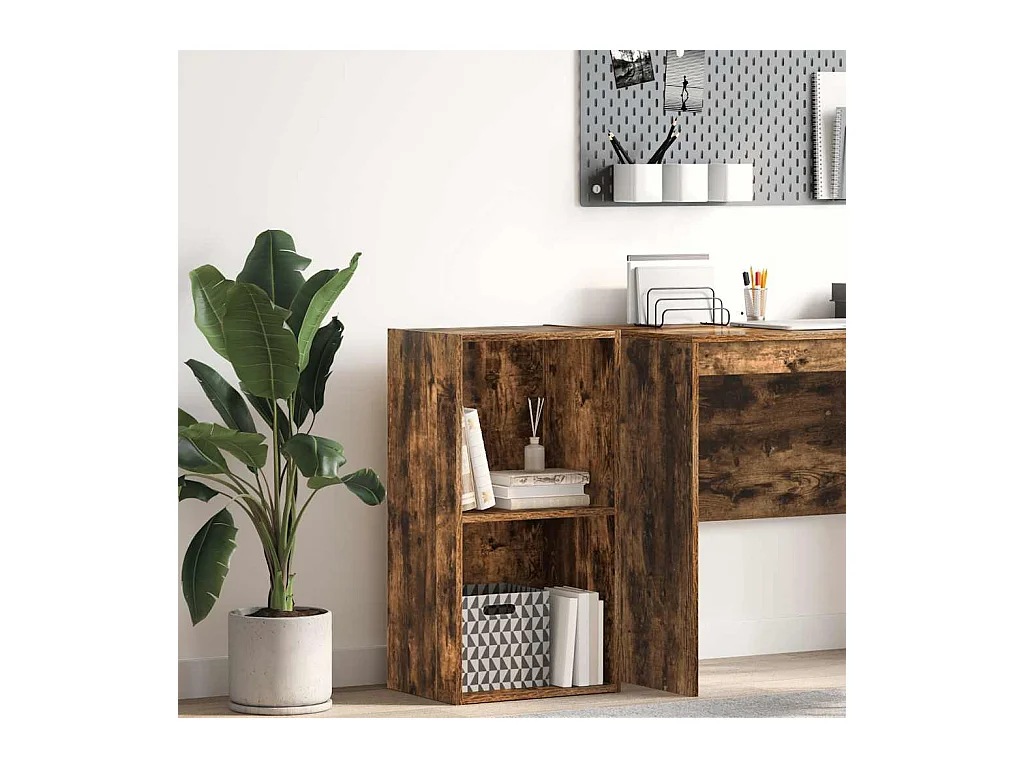 Bibliothèque | Etagère de rangement | Meuble de rangement chêne fumé 40x30x77 cm bois d'ingénierie