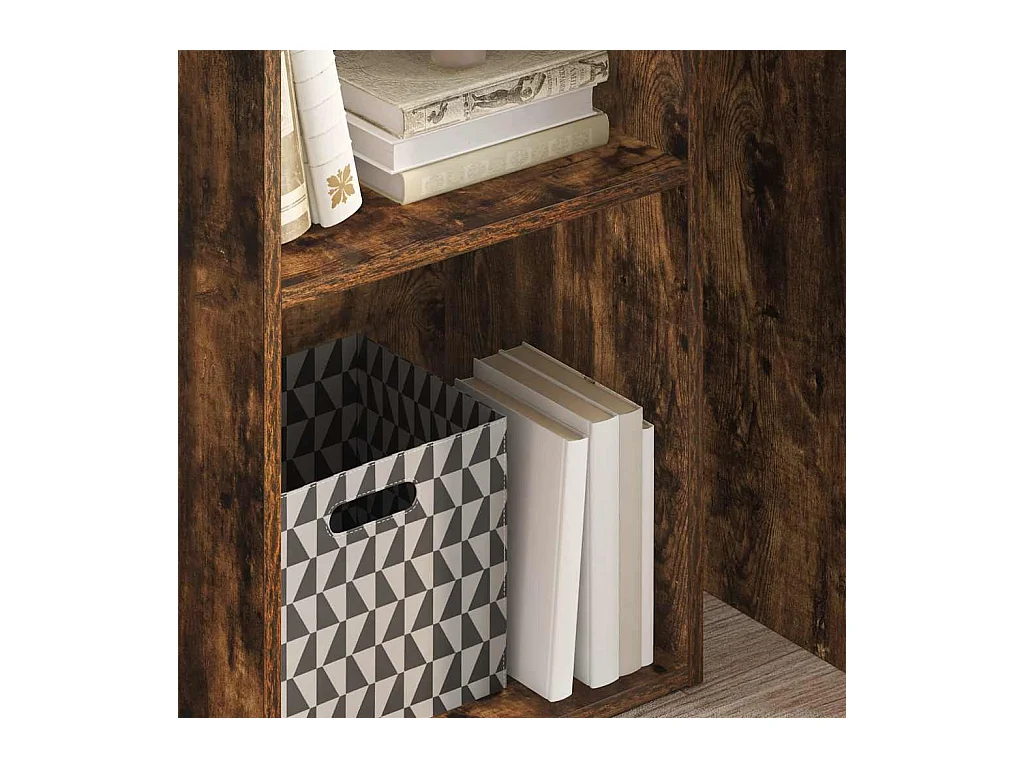 Bibliothèque | Etagère de rangement | Meuble de rangement chêne fumé 40x30x77 cm bois d'ingénierie