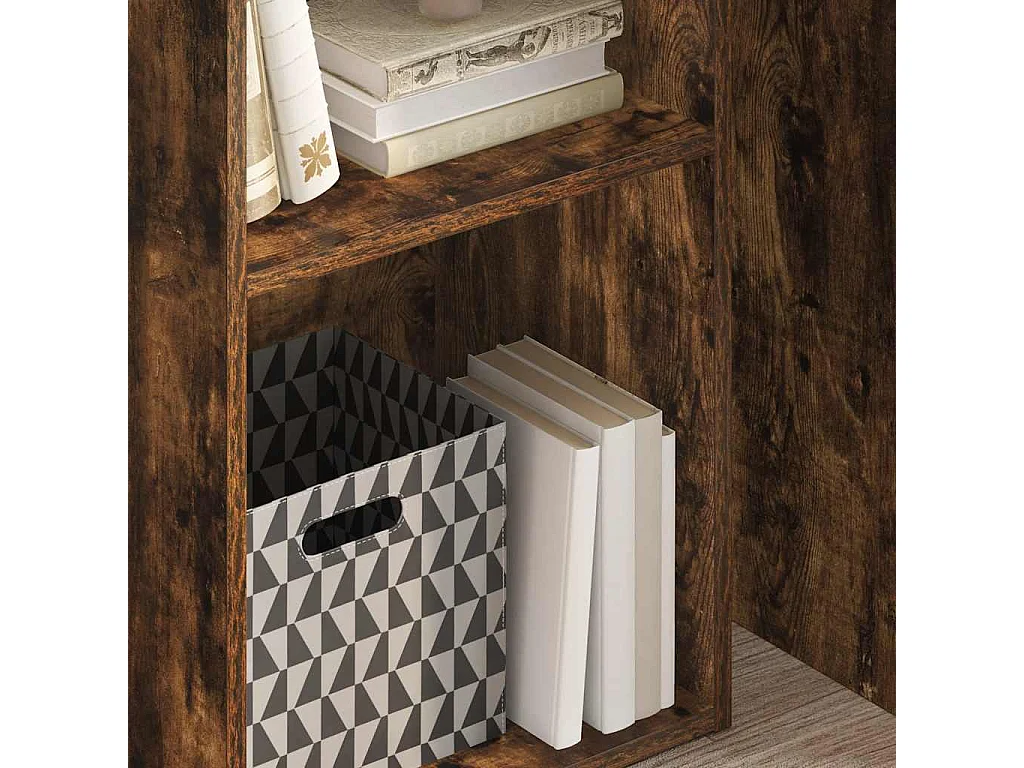 Libreria | Scaffale | Mobile di stoccaggio Rovere Fumo 40x30x77 cm in Legno Multistrato