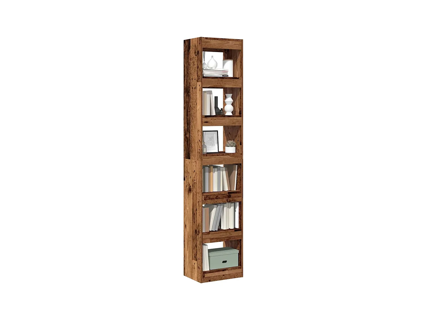Libreria | Scaffale | Mobile di stoccaggio Divisorio Legno Antico 40x30x198 cm