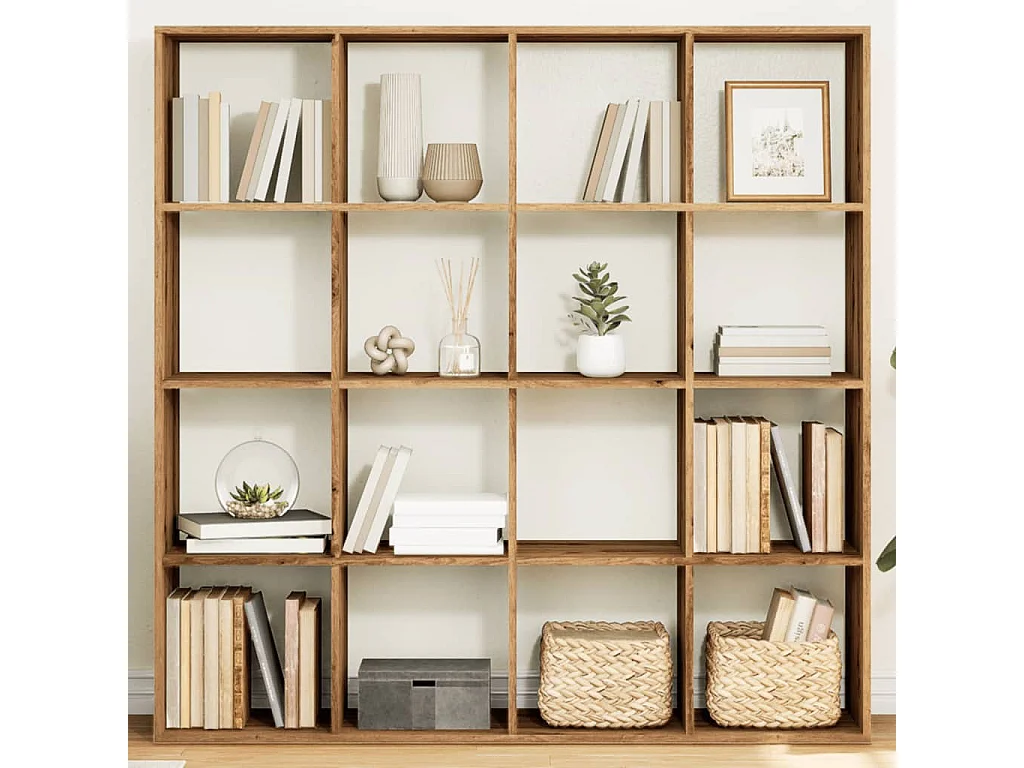 Bibliothèque | Etagère de rangement | Meuble de rangement chêne artisanal 102x29x143 cm bois d'ingénierie