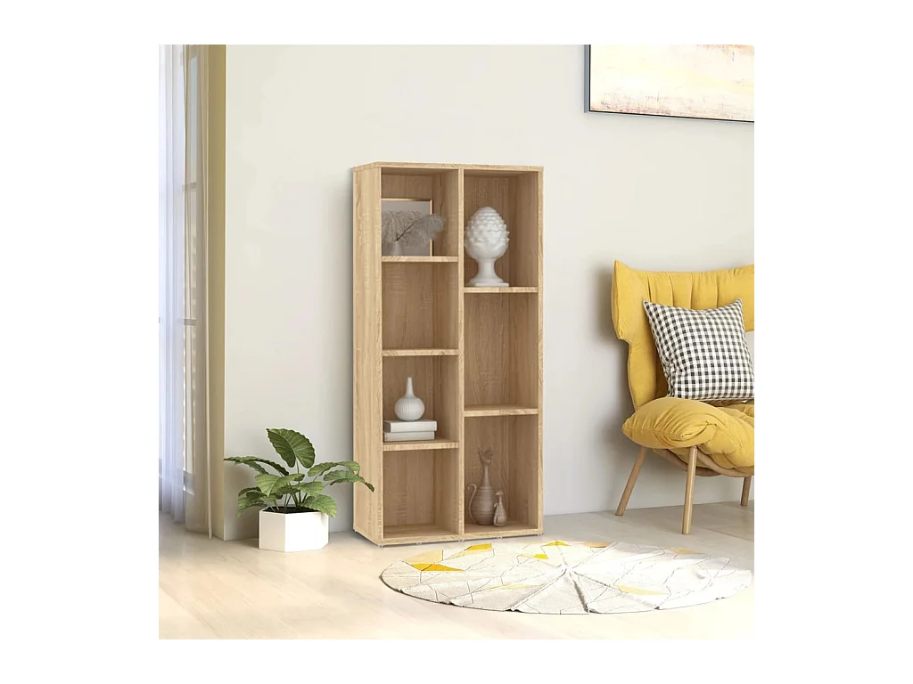 Libreria | Scaffale | Mobile di stoccaggio Rovere Sonoma 50x25x106 cm in Legno Multistrato