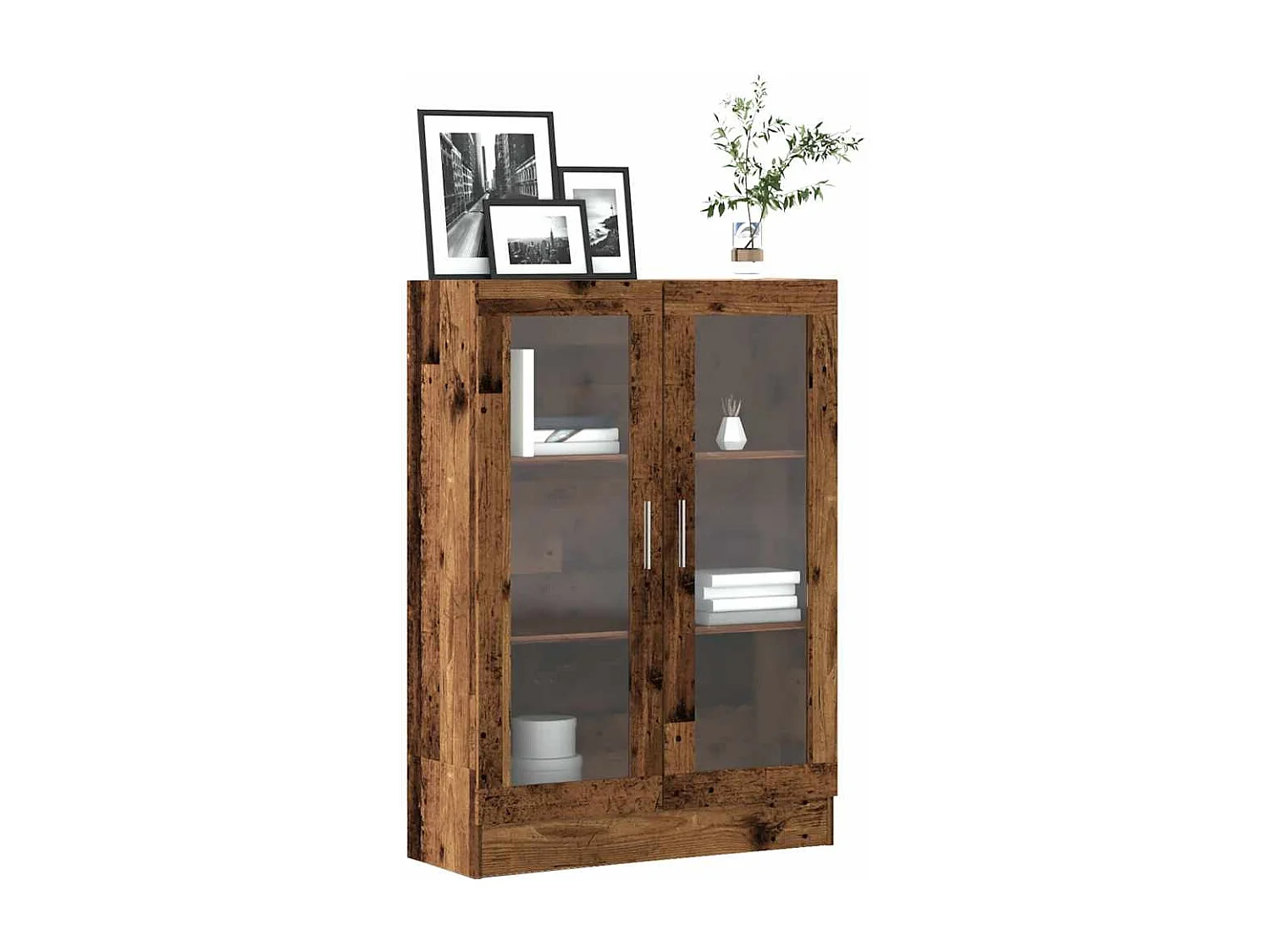 Bibliothèque | Etagère de rangement | Meuble de rangement vieux bois 82,5x30,5x115 cm bois d'ingénierie