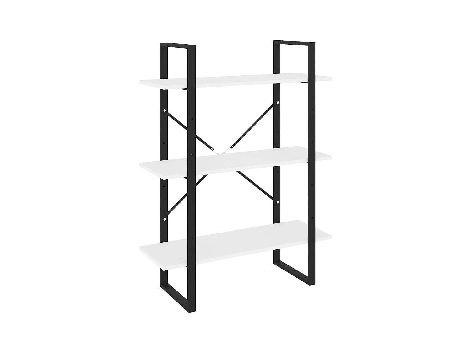 Bibliothèque | Etagère de rangement | Meuble de rangement blanc 80x30x105 cm bois d'ingénierie