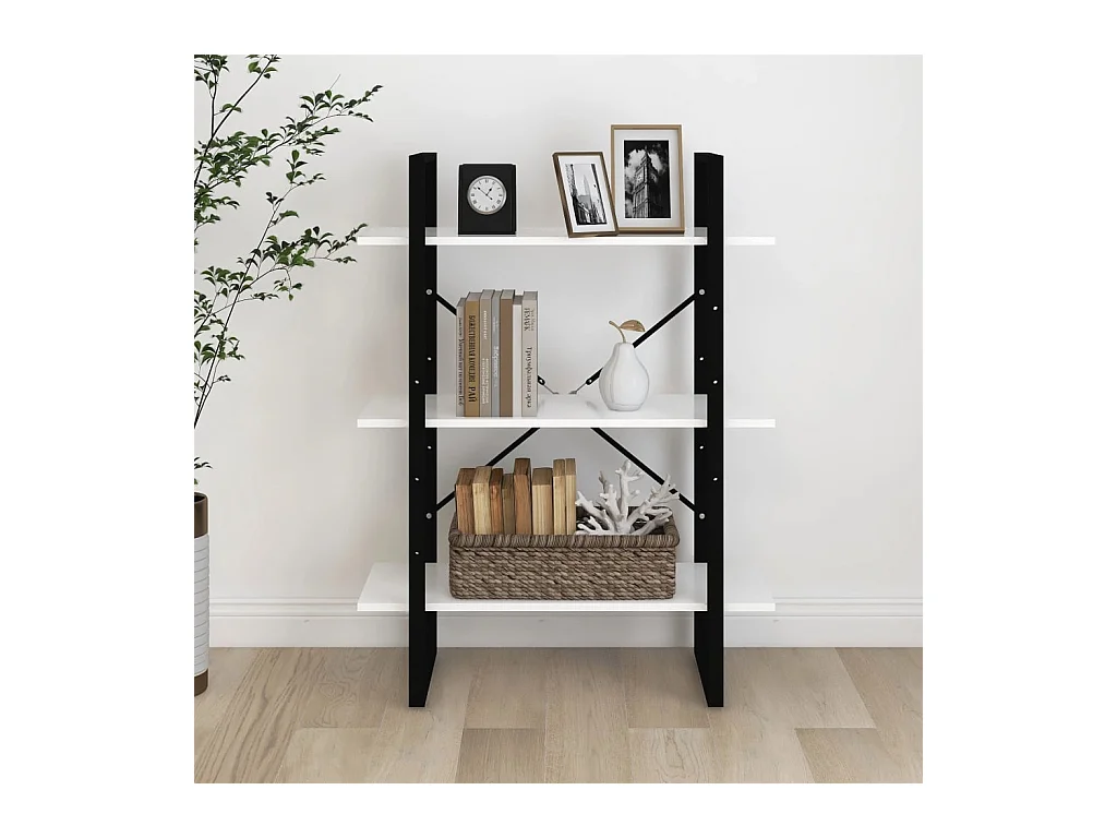 Bibliothèque | Etagère de rangement | Meuble de rangement blanc 80x30x105 cm bois d'ingénierie