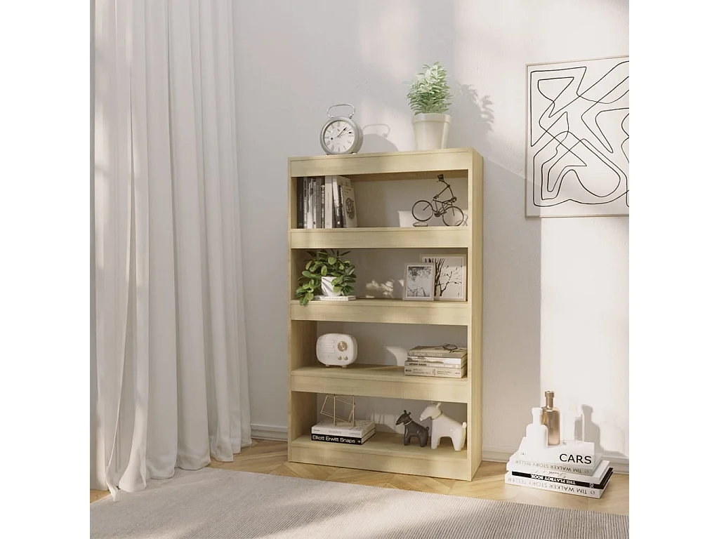 Libreria | Scaffale | Mobile di stoccaggio Divisorio Rovere Sonoma 80x30x135 cm in Truciolato